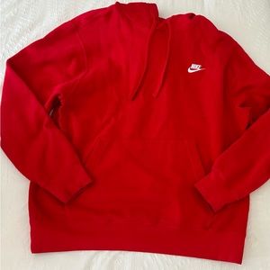 Red Nike hoodie